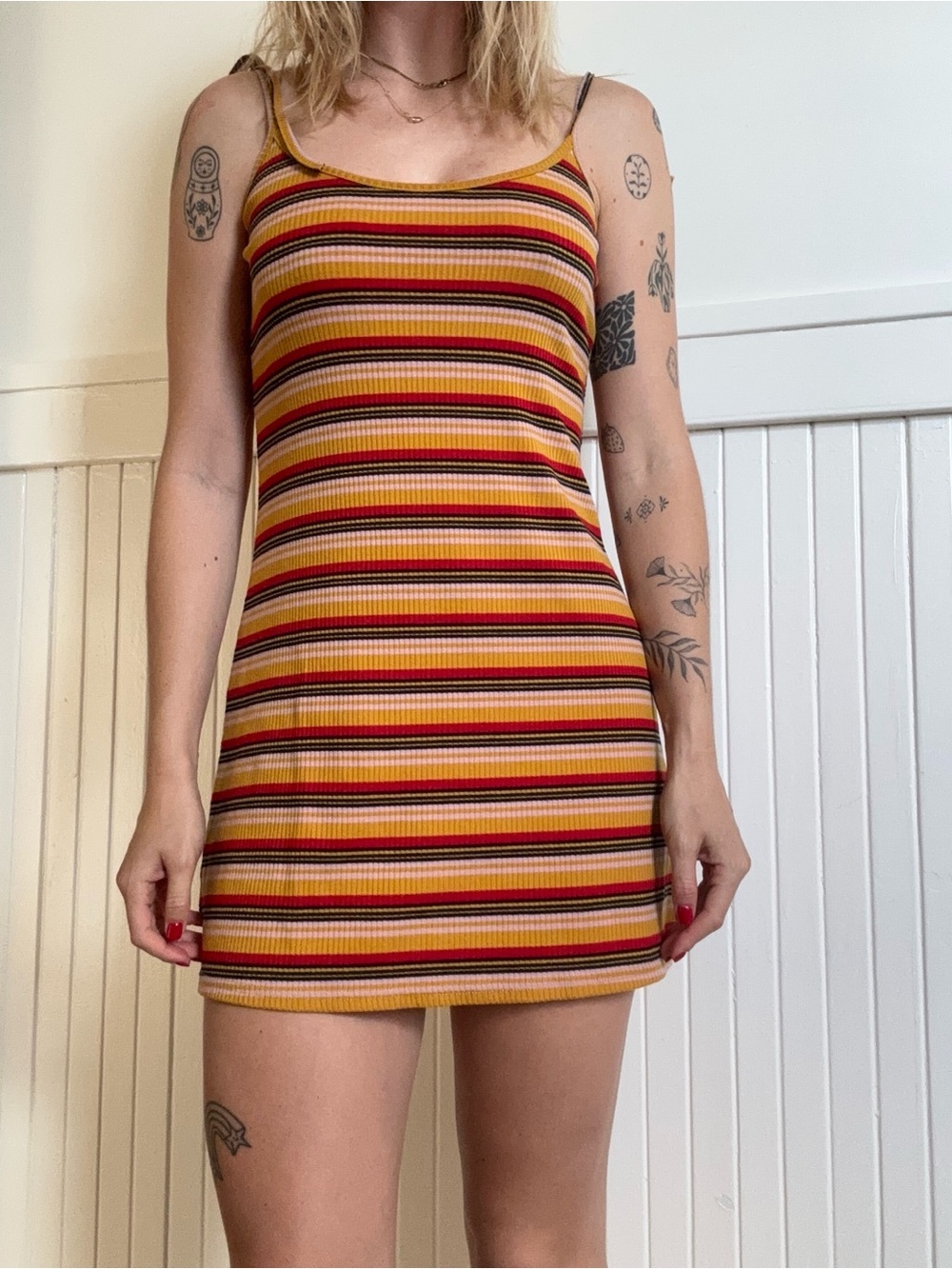 Striped casual dress